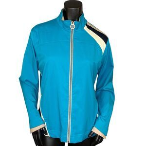 Tail Vintage 80s Tennis Jacket Activewear Performance Wear Full Zip SZ Large